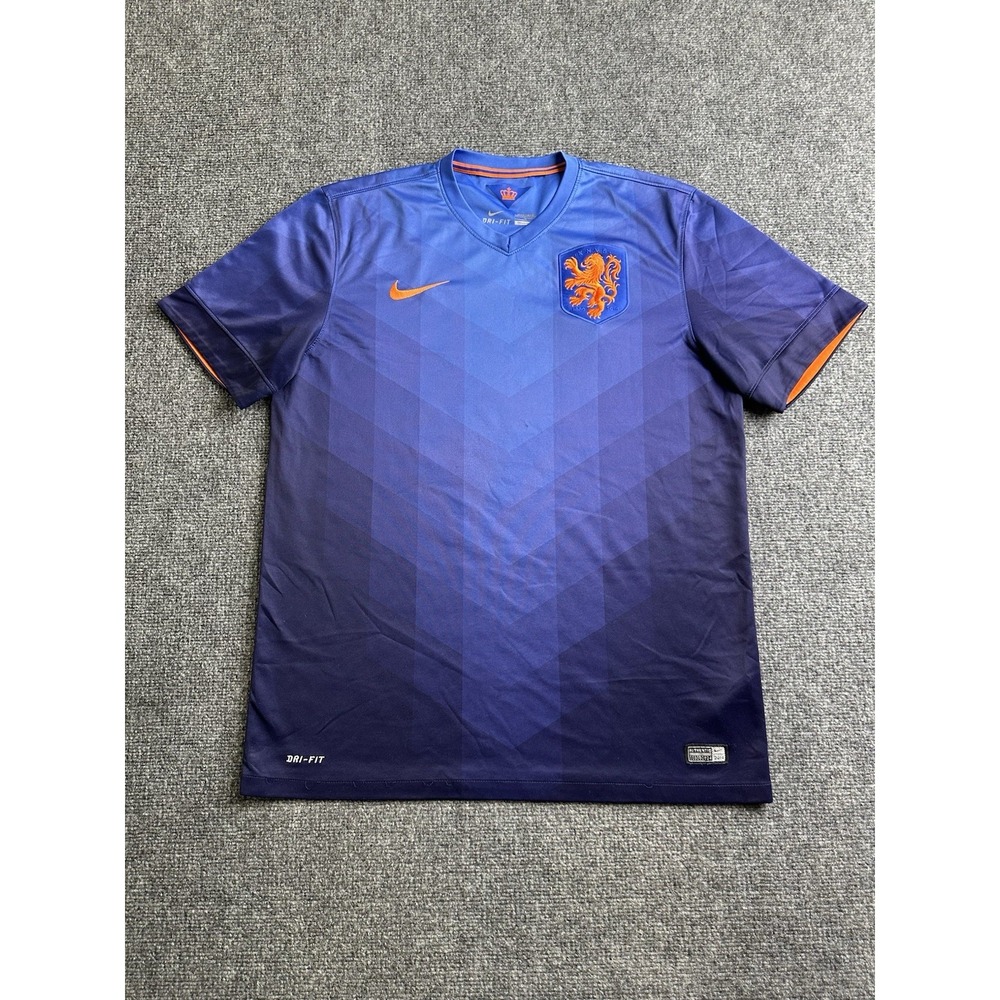 Men's 2014 Nike Netherlands World Cup Away Soccer Jersey Dri-FIT, Size L